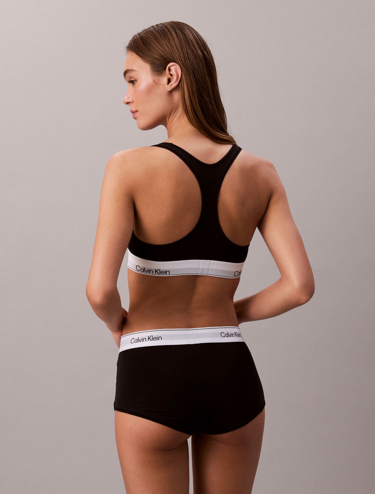 Icon Cotton Modal Unlined Bralette - Black