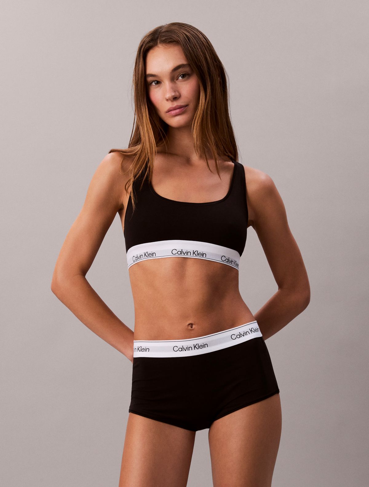 Icon Cotton Modal Unlined Bralette - Black