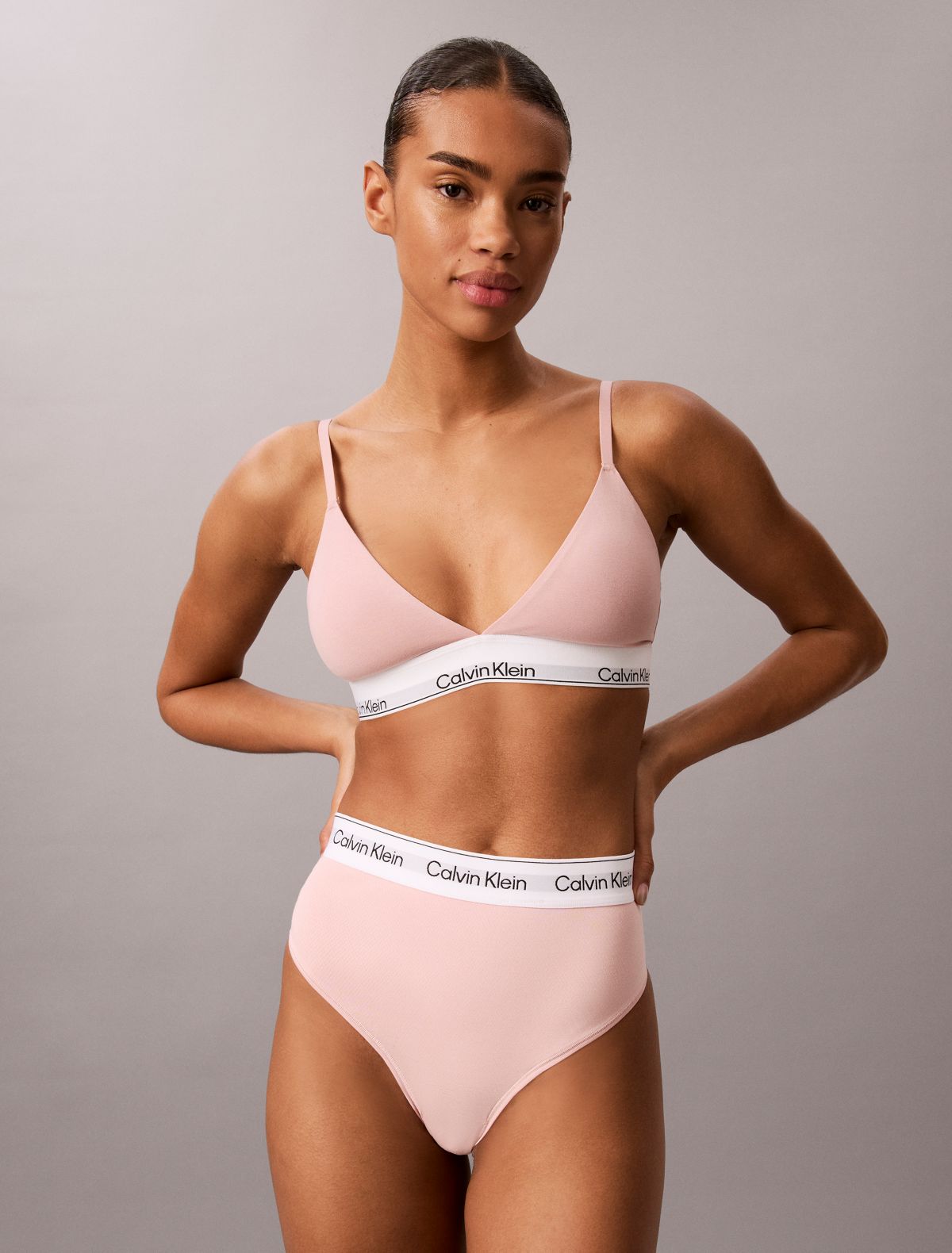 Icon Cotton Modal Lightly Lined Triangle Bralette - Subdued    