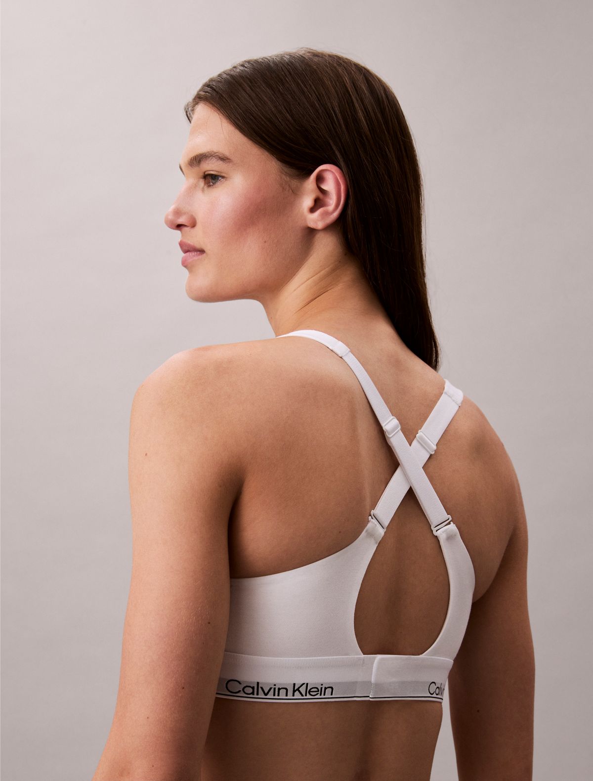Icon Cotton Modal Lift Bralette - White
