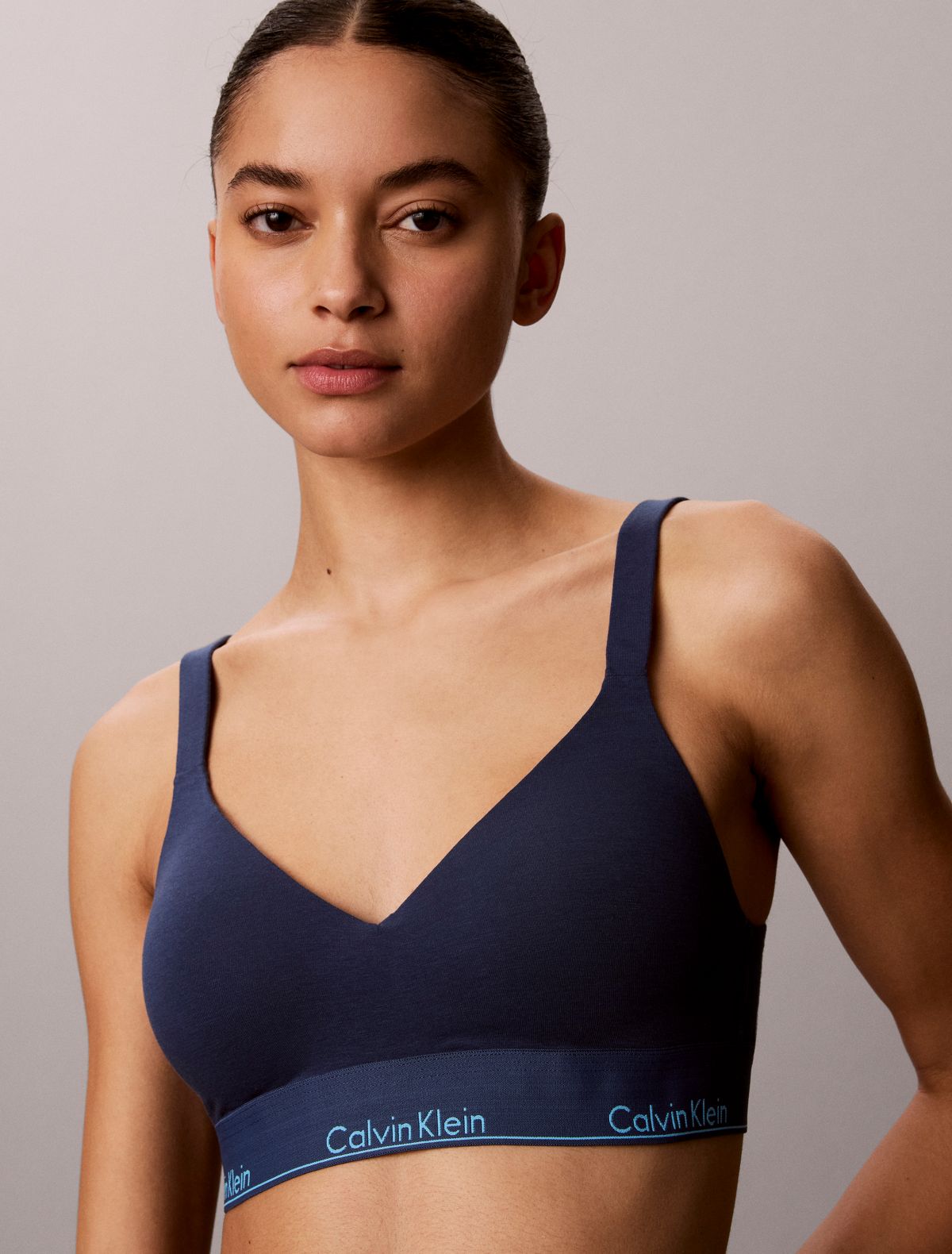 Icon Cotton Modal Lift Bralette - Dark Denim