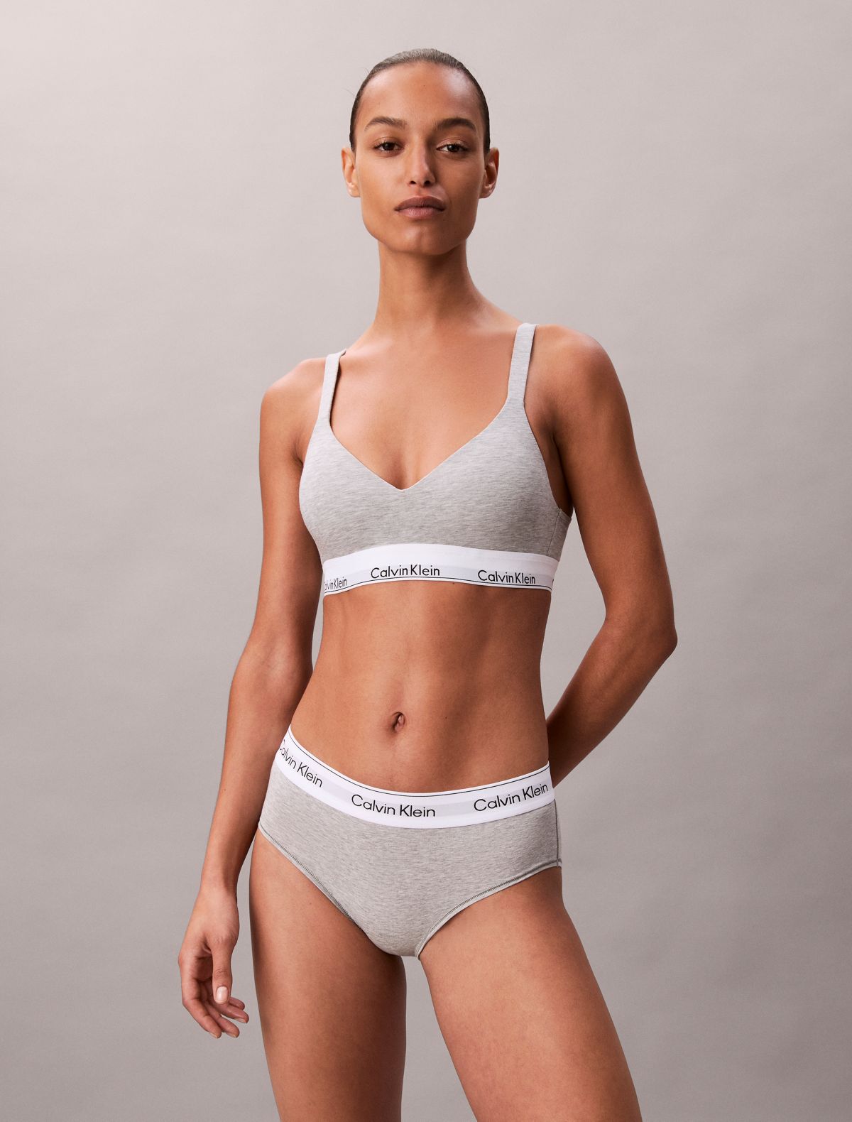 Icon Cotton Modal Lift Bralette - Grey Heather