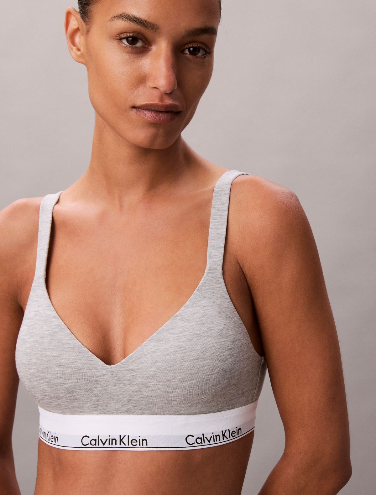 Icon Cotton Modal Lift Bralette - Grey Heather