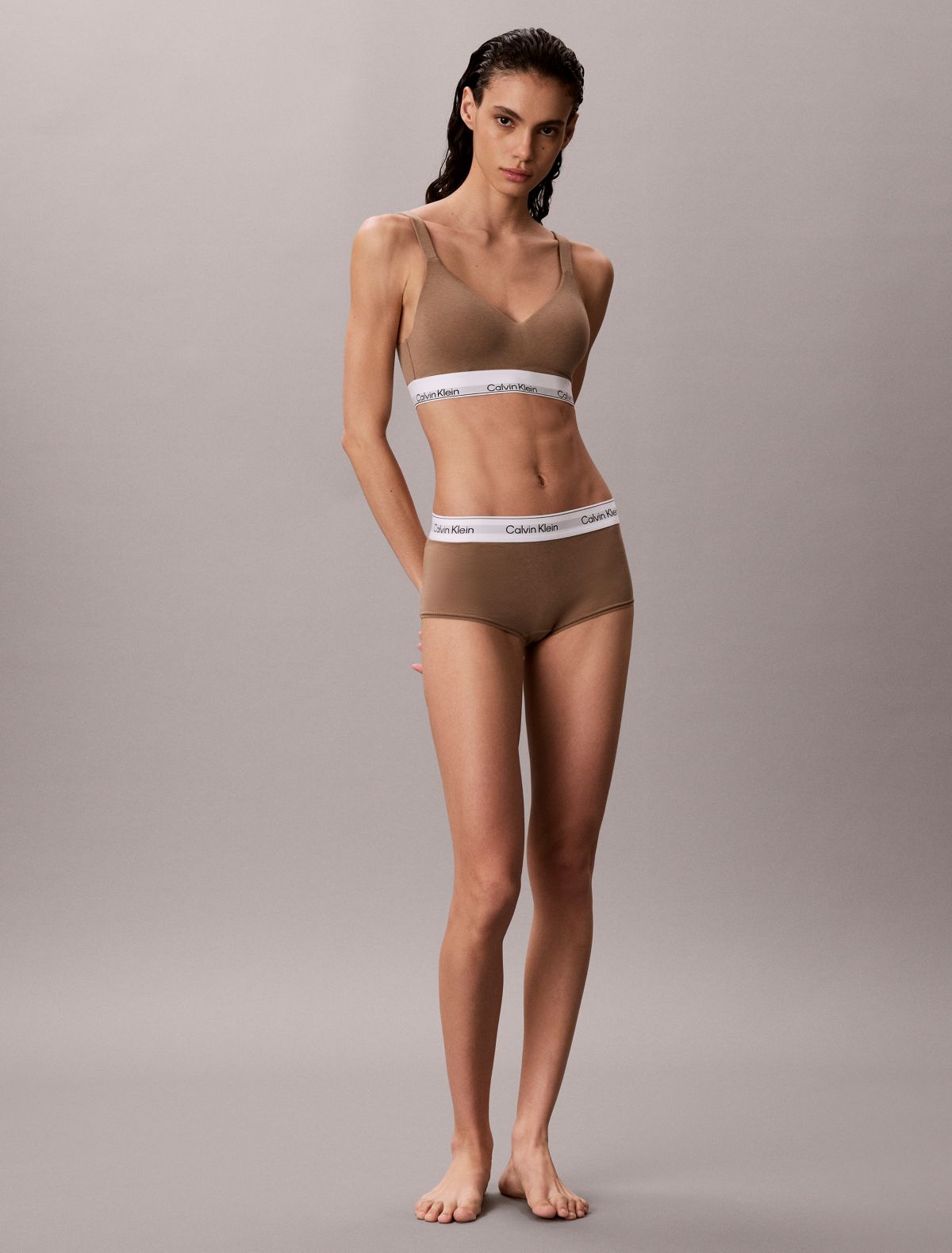 Icon Cotton Modal Lift Bralette - Soft Mocha 
