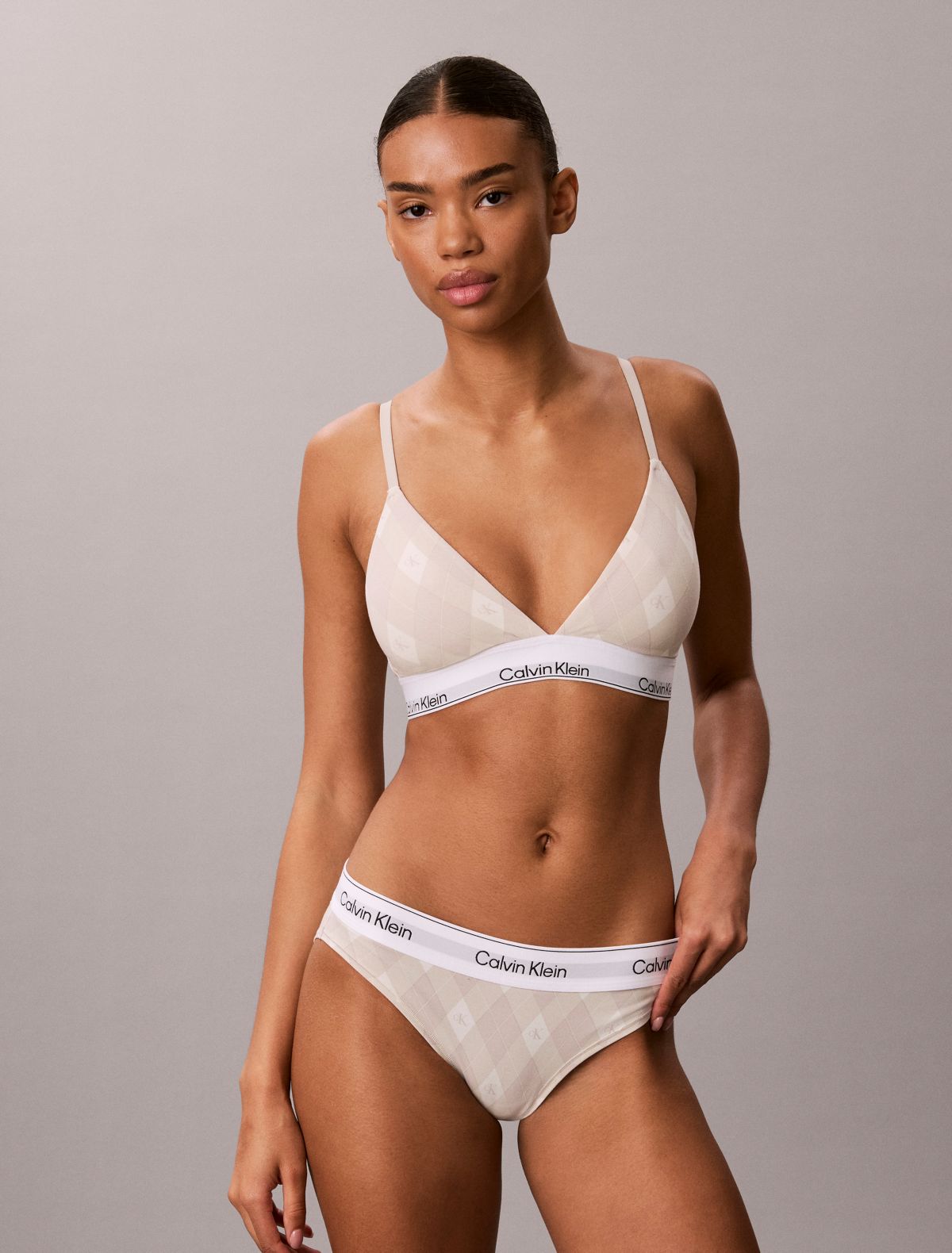 Icon Cotton Modal Bikini - Argyle Moonstruck