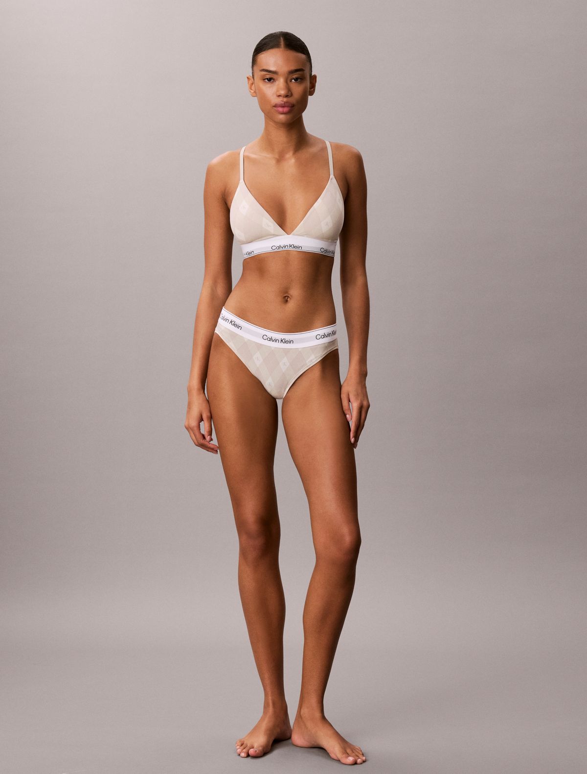 Icon Cotton Modal Bikini - Argyle Moonstruck
