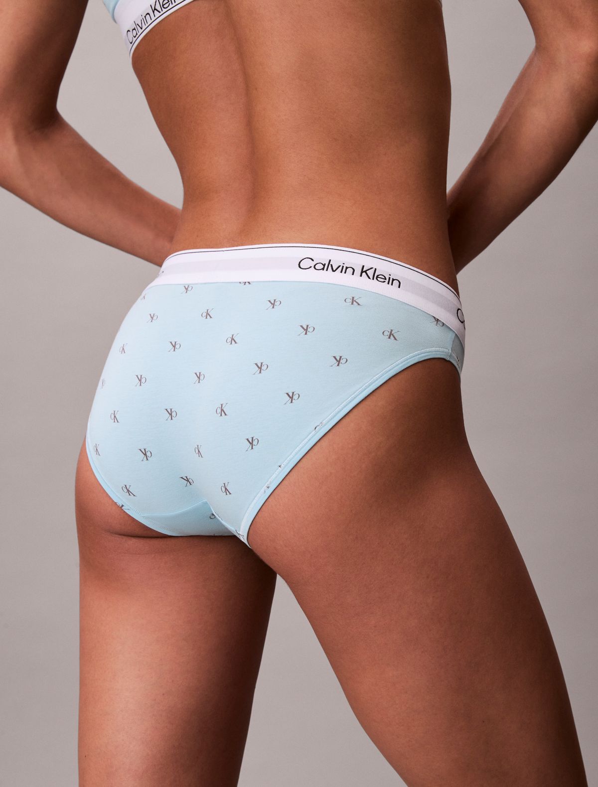 Icon Cotton Modal Bikini - Diamond Logo Antarctic Blue