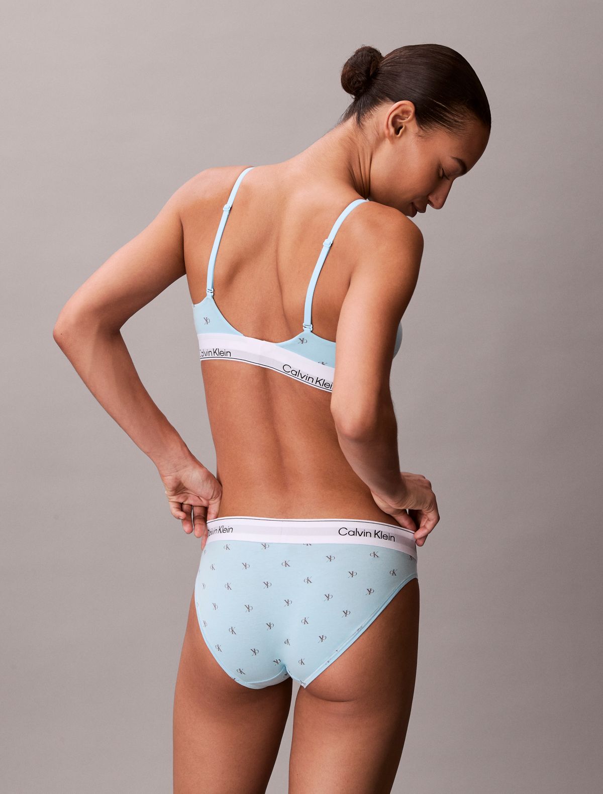 Icon Cotton Modal Bikini - Diamond Logo Antarctic Blue