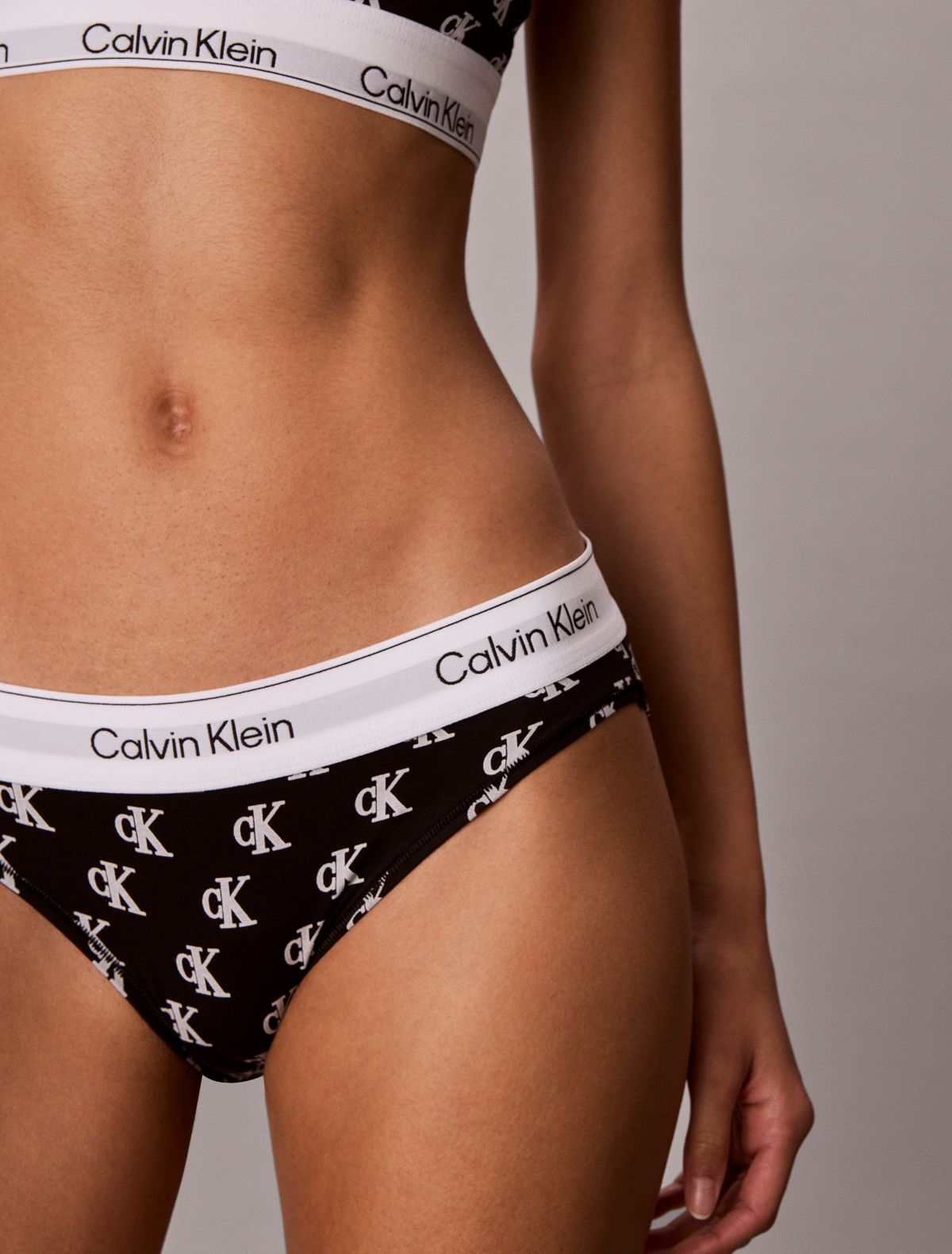 Icon Cotton Modal Bikini - Collegiate Logo Small+Black
