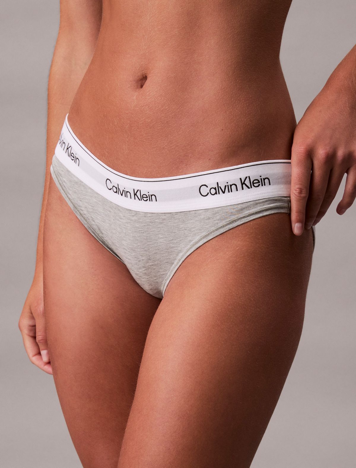 Icon Cotton Modal Bikini - Grey Heather