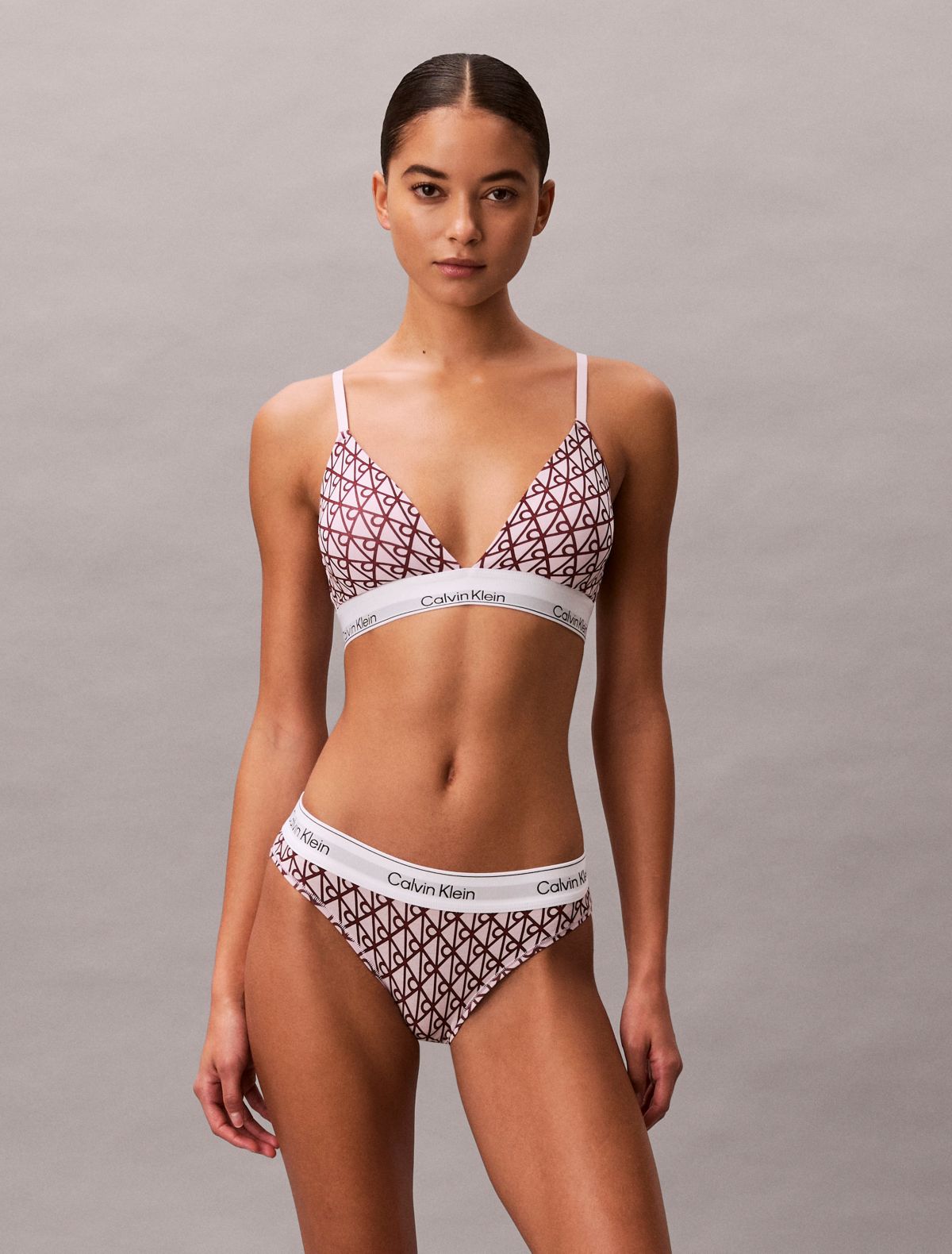 Icon Cotton Modal Bikini - Bijou Modern Emblem / Spring Lilac