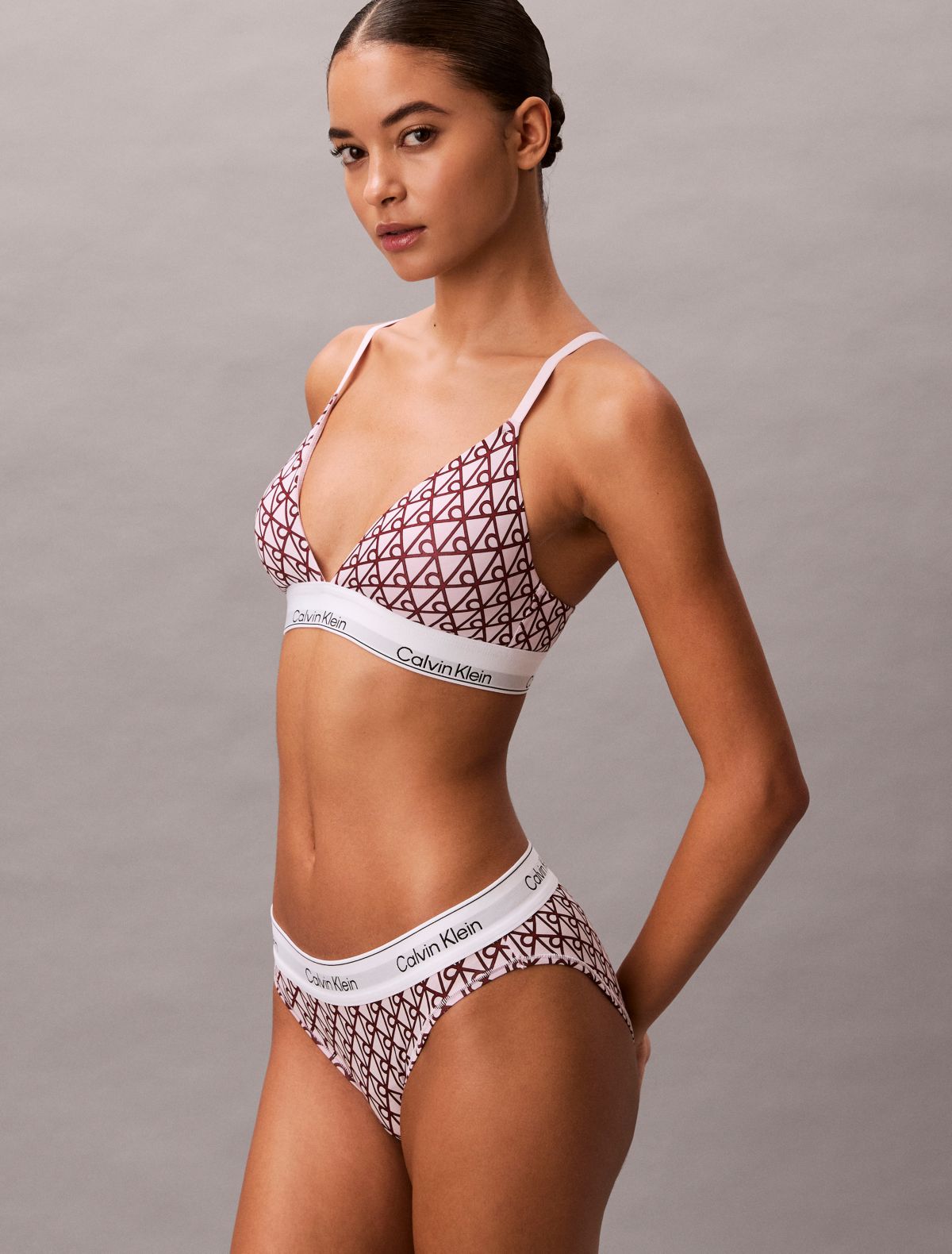 Icon Cotton Modal Bikini - Bijou Modern Emblem / Spring Lilac