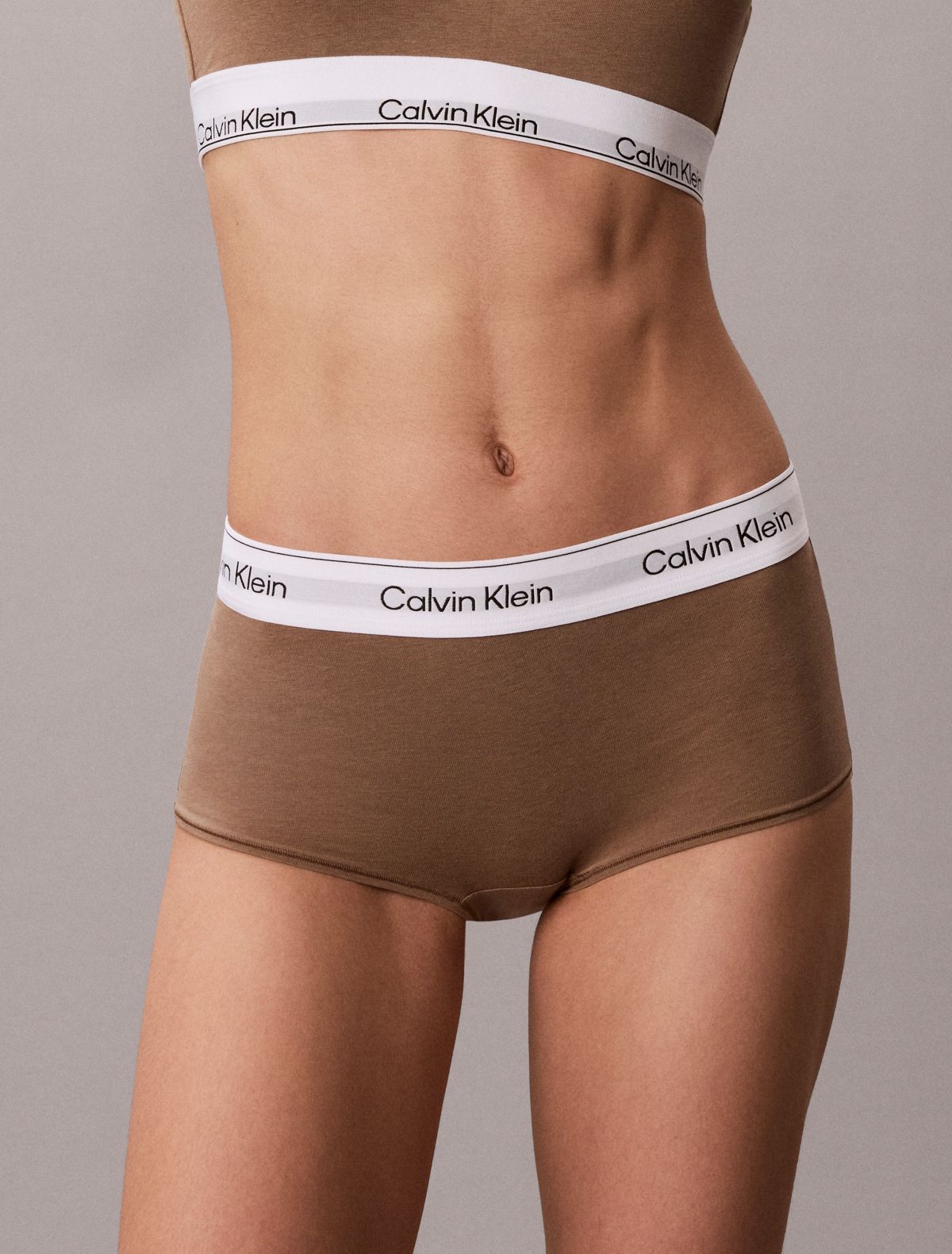 Icon Cotton Modal Boyshort - Soft Mocha 