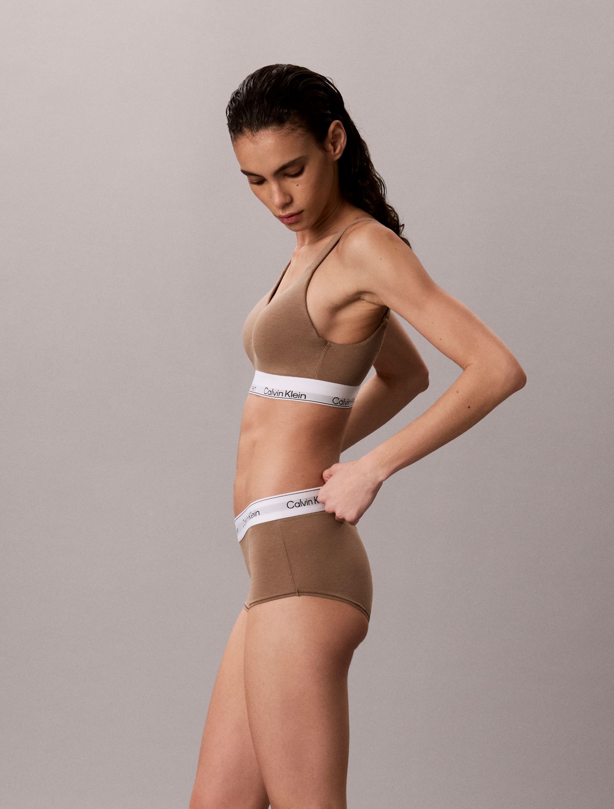 Icon Cotton Modal Boyshort - Soft Mocha 