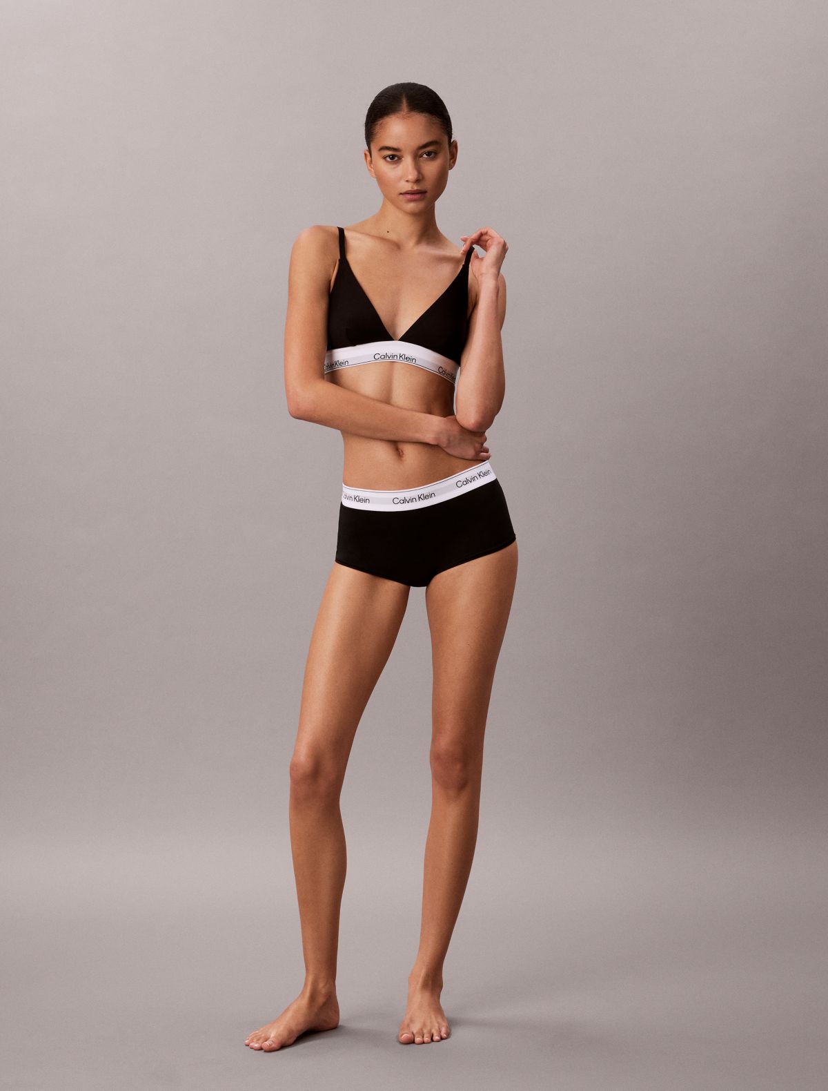 Icon Cotton Modal Boyshort - Black