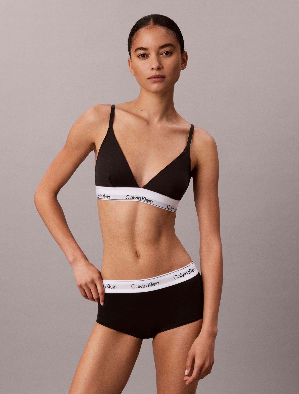 Icon Cotton Modal Boyshort - Black