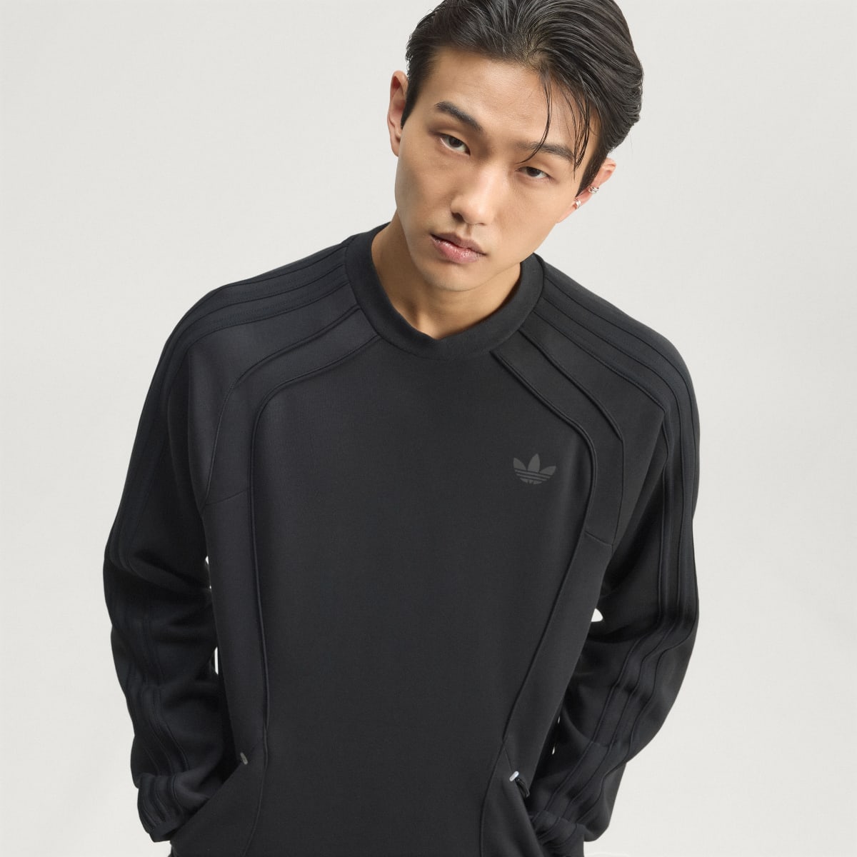 Sweat-shirt ras-du-cou Cutline Spacer Teamgeist 26 – Homme – Black