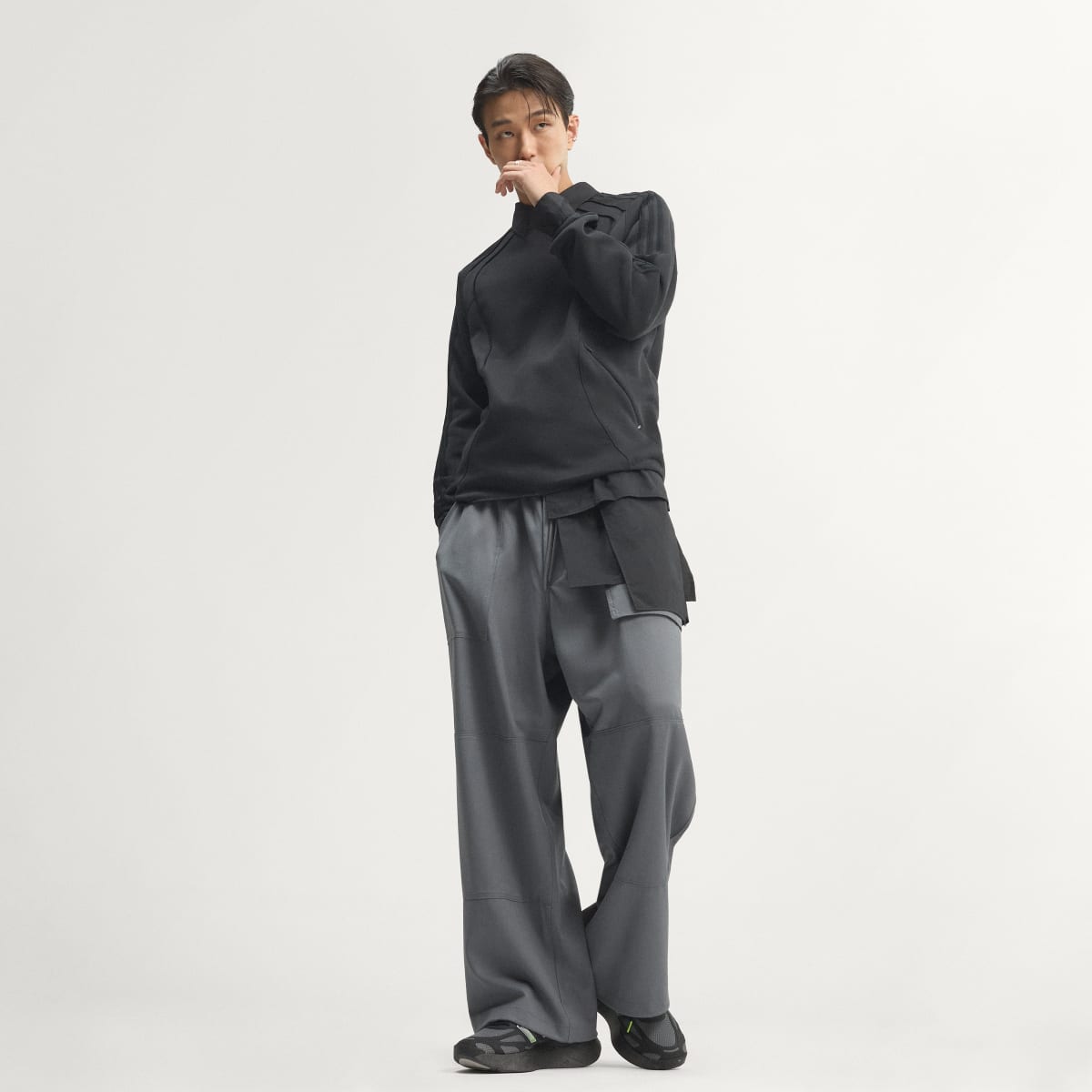 Sweat-shirt ras-du-cou Cutline Spacer Teamgeist 26 – Homme – Black