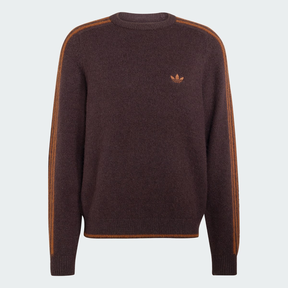 Sweat-shirt ras-du-cou maille pelucheuse 3 bandes – Homme – Aurora Coffee