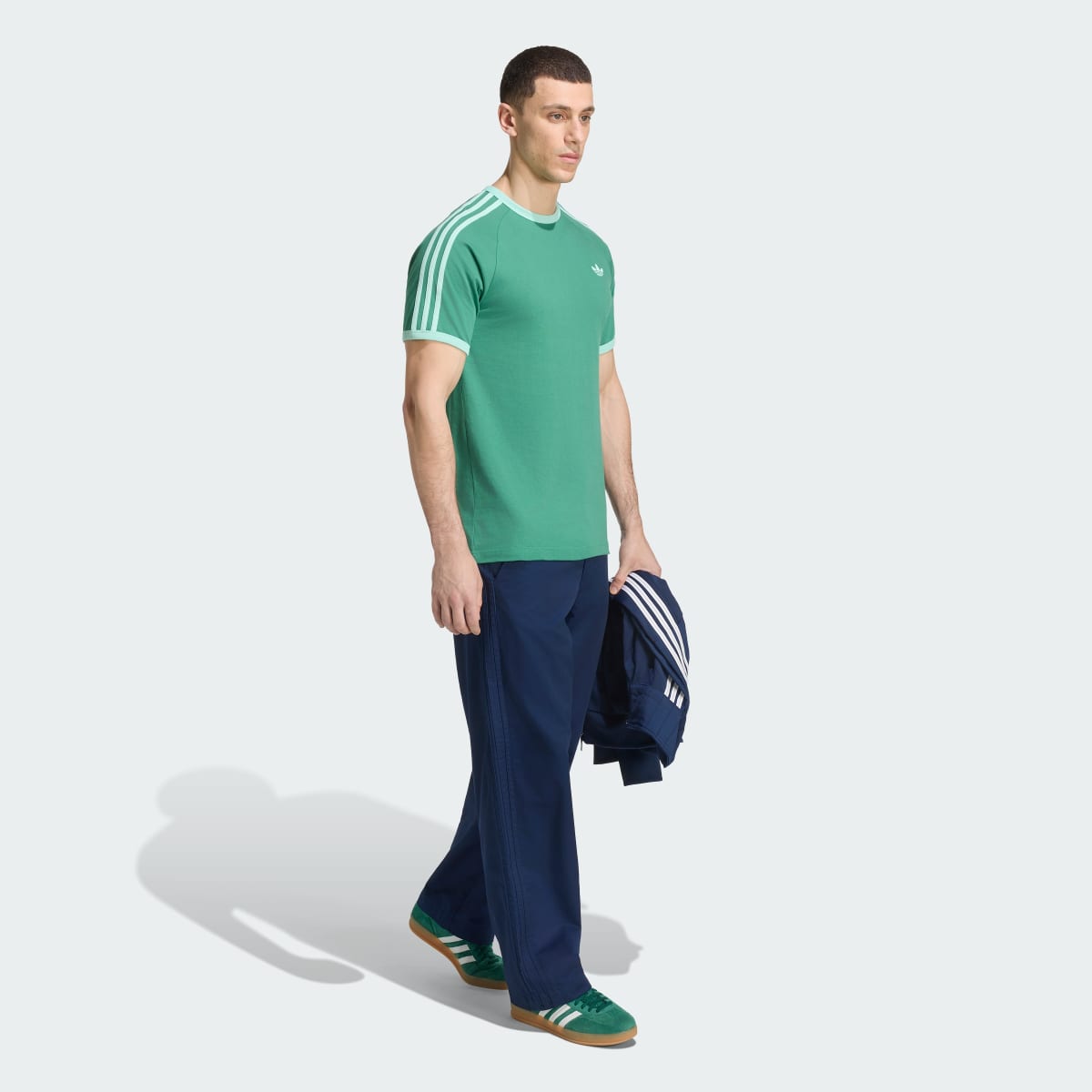 T-shirt 3 bandes – Homme – Blanch Green / Pulse Mint