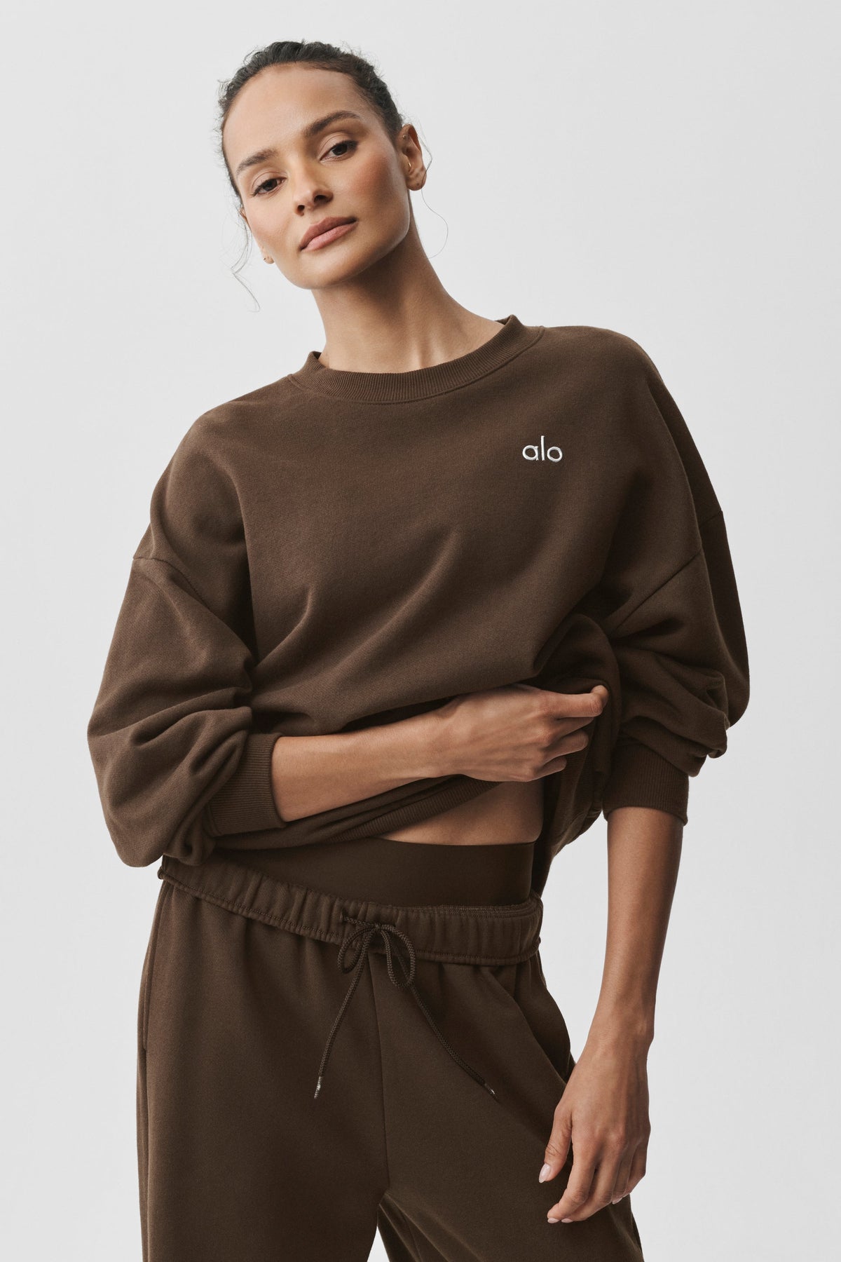 Jersey de cuello redondo Accolade - Espresso