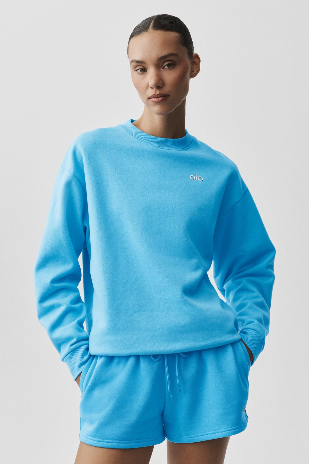 Pull Col Ras-Du-Cou Accolade - Azure Blue