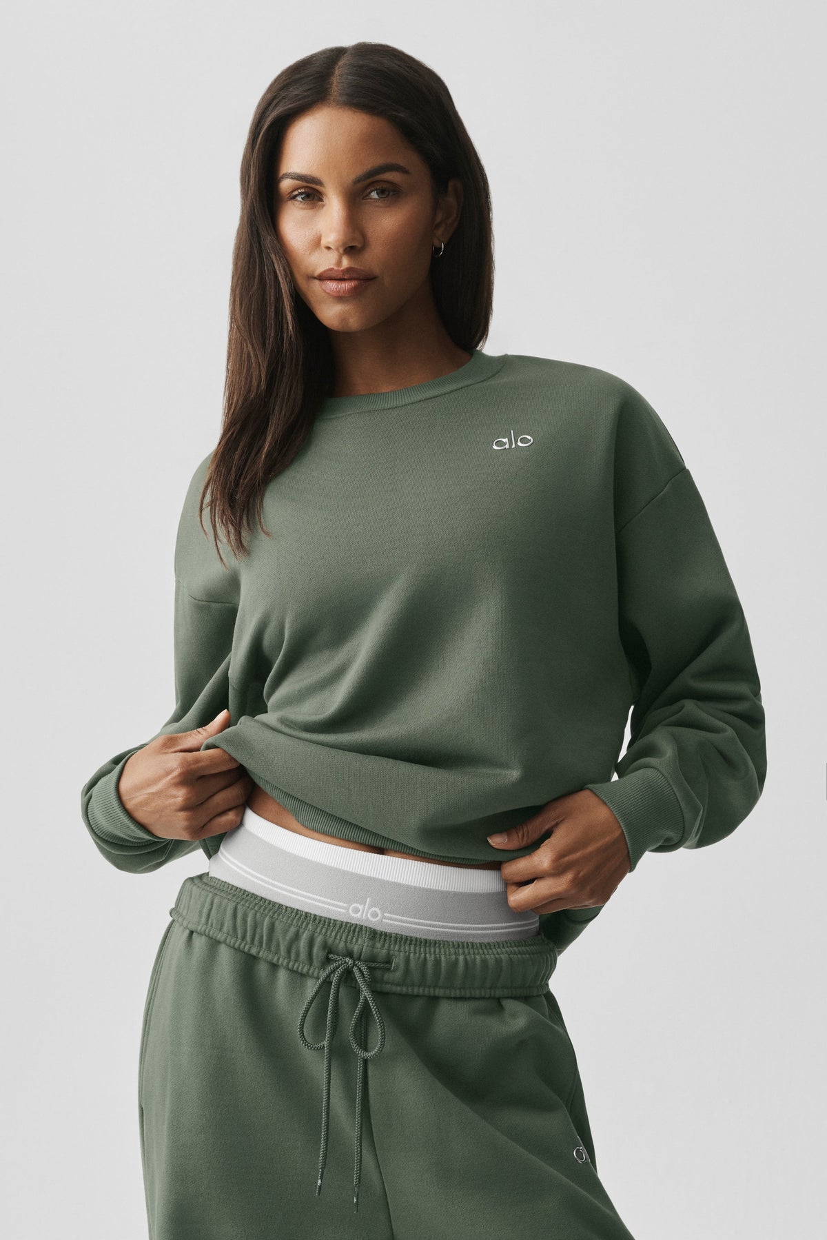 Pull Col Ras-Du-Cou Accolade - Bamboo Green