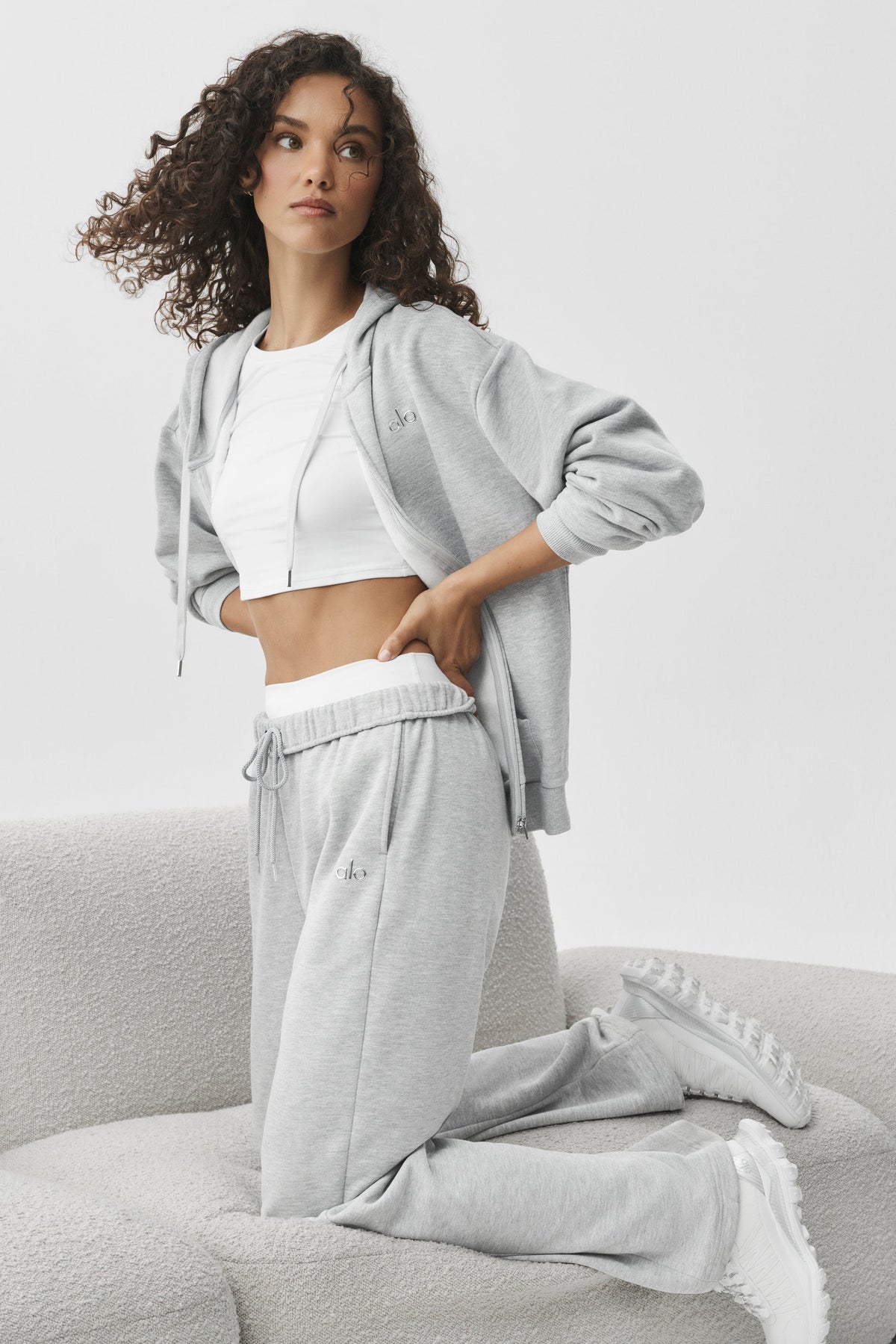 Sweat À Capuche Zippé Accolade - Athletic Heather Grey