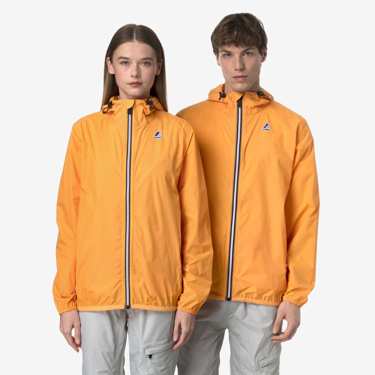 K-Way Le Vrai 4.0 Claude – Veste mi-longue unisexe – Orange