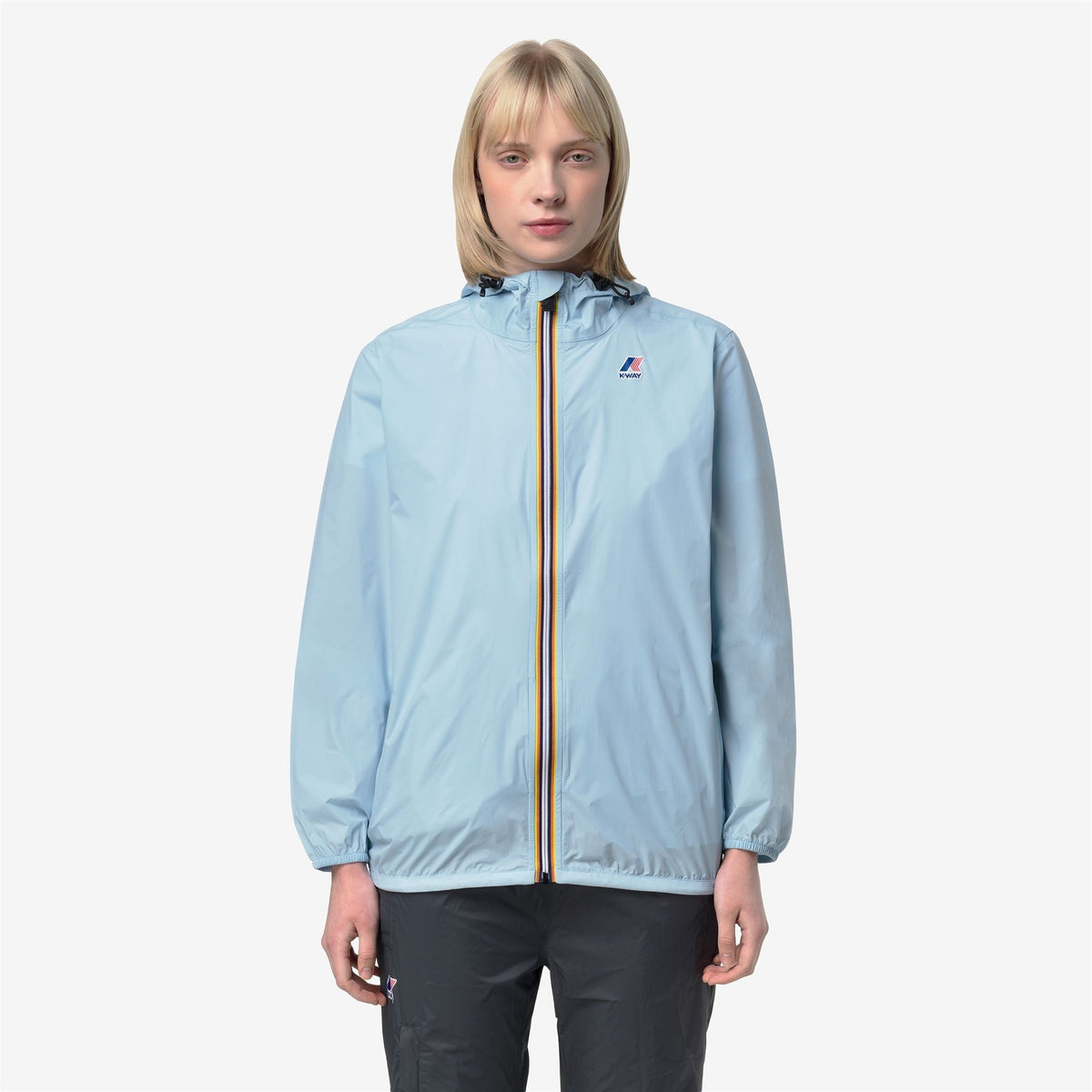 K-Way Le Vrai 4.0 Claude – Veste mi-longue unisexe – Blue Dream