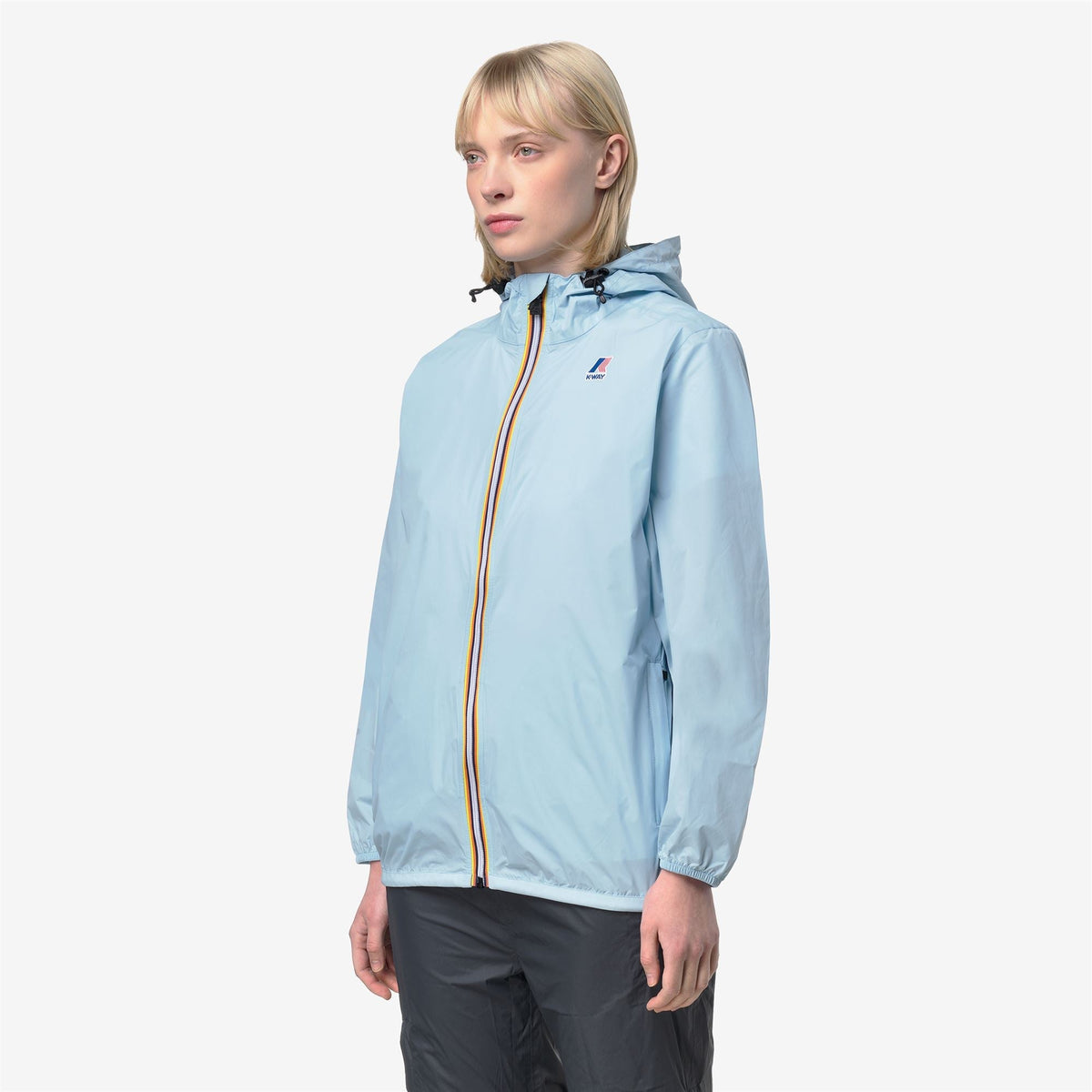 K-Way Le Vrai 4.0 Claude – Veste mi-longue unisexe – Blue Dream