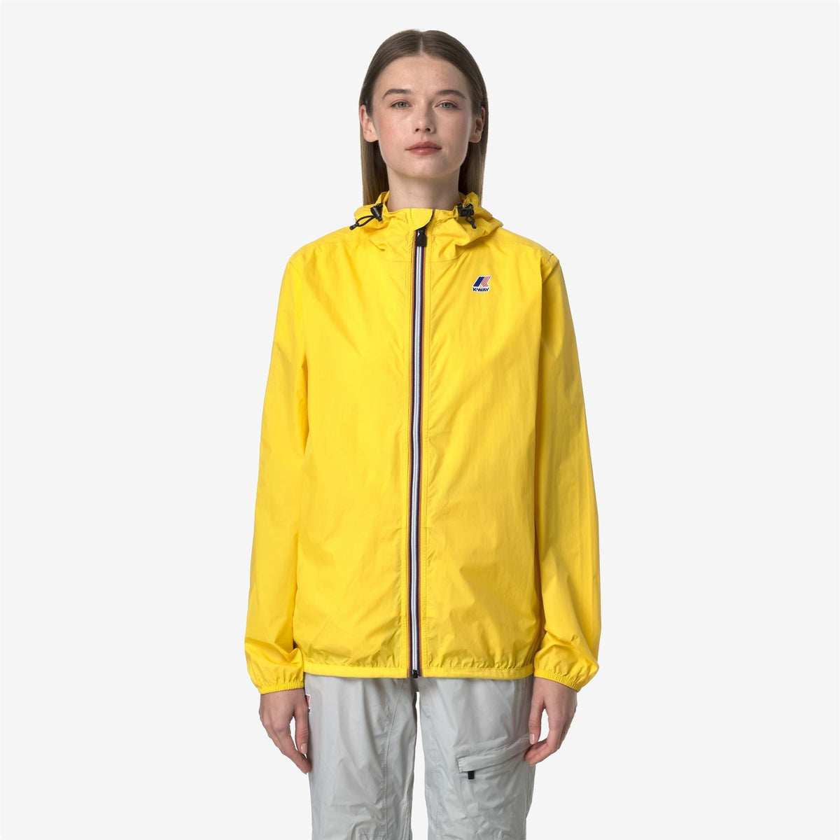 K-Way Le Vrai 4.0 Claude – Veste mi-longue unisexe – Yellow Dk