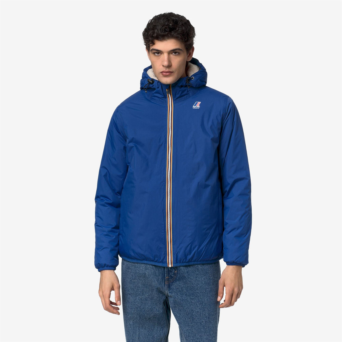 K-Way Le Vrai 4.0 Claude Orsetto – Veste mi-longue unisexe – Blue Royal Marine