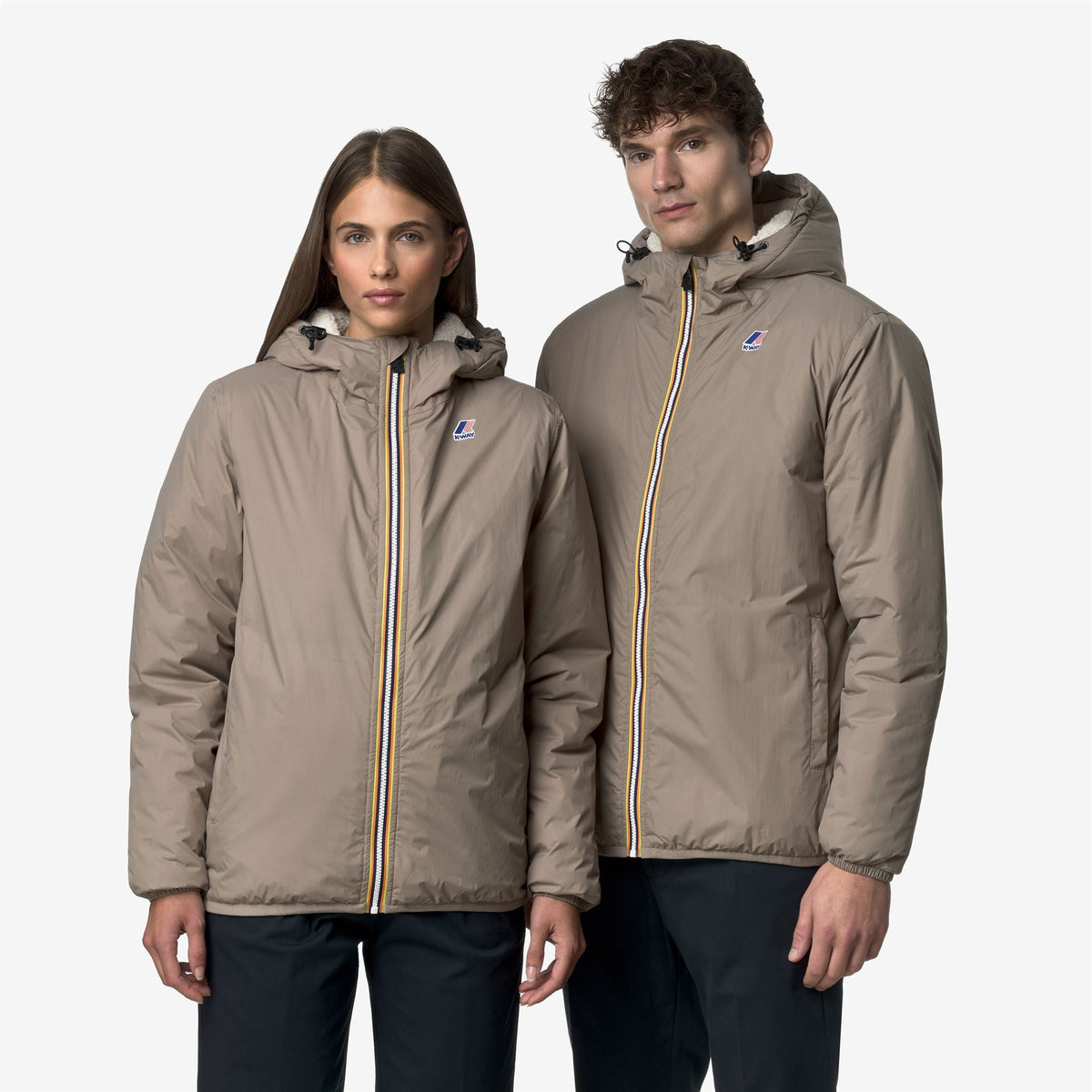 K-Way Le Vrai 4.0 Claude Orsetto – Veste mi-longue unisexe – Beige Taupe