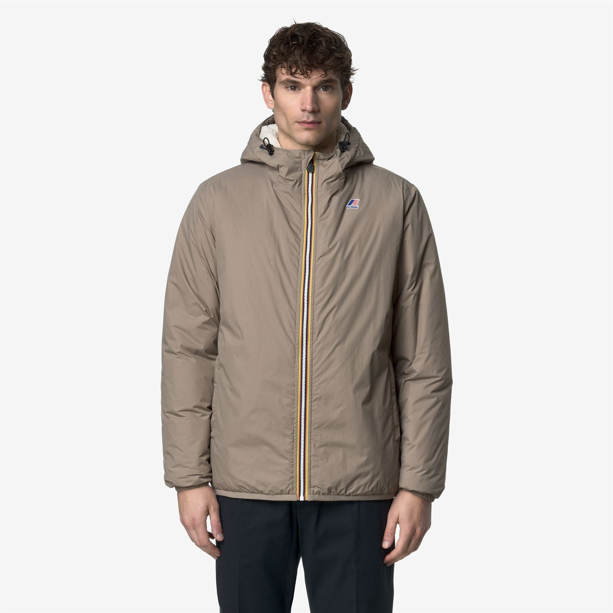 K-Way Le Vrai 4.0 Claude Orsetto – Veste mi-longue unisexe – Beige Taupe