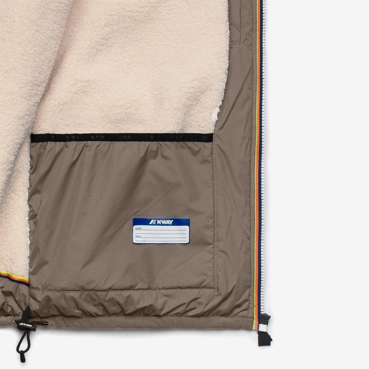 K-Way Le Vrai 4.0 Claude Orsetto – Veste mi-longue unisexe – Beige Taupe