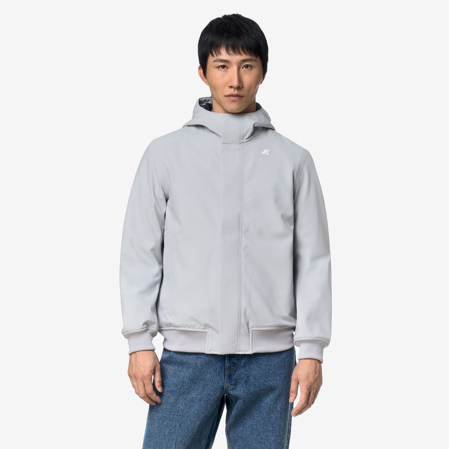 K-Way Joachim Bonded – Chaqueta corta hombre – Grey Ash - Blue Depth