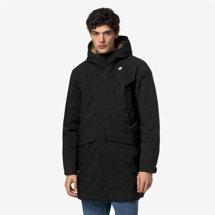 K-Way Jarno ST Thermo – Chaqueta 3/4 hombre – Black Pure - Beige Khaki