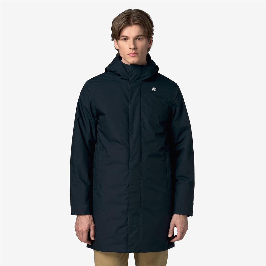 K-Way Thomas Warm Micro Canvas – Chaqueta larga de hombre – Blue Depth