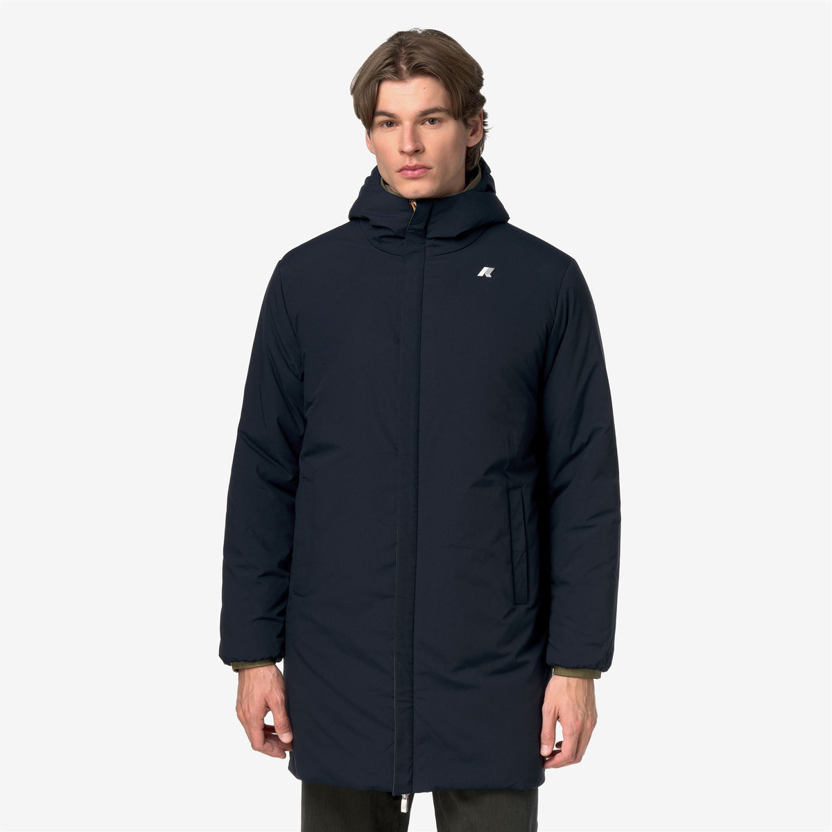 K-Way Jacob ST Warm Double – Veste 3/4 homme – Green Army - Blue Depth