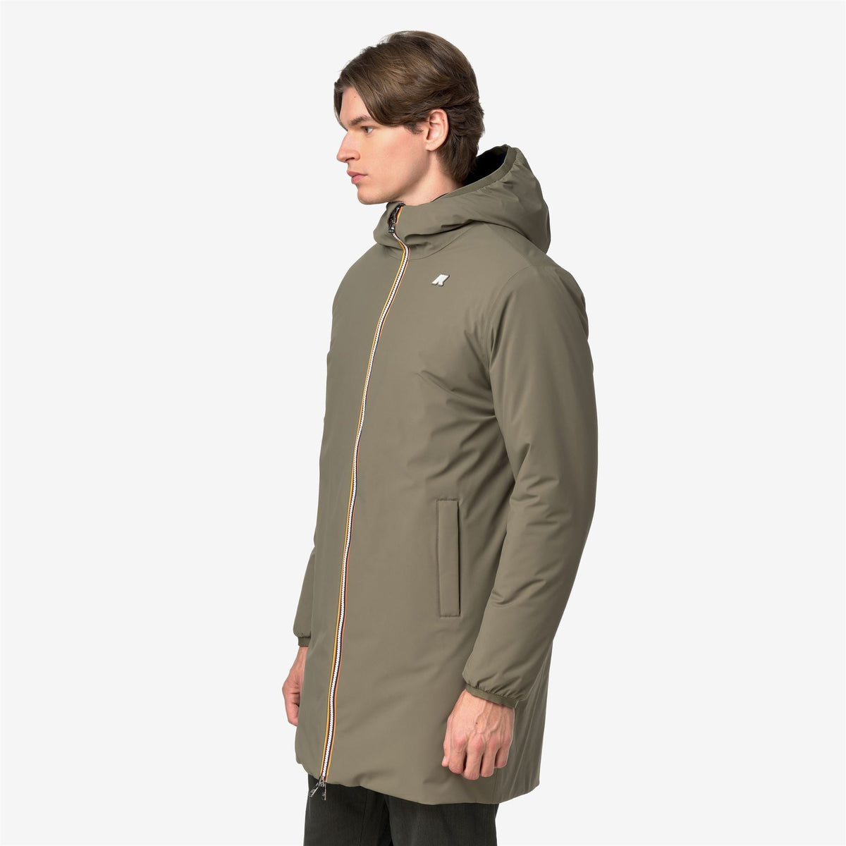 K-Way Jacob ST Warm Double – Veste 3/4 homme – Green Army - Blue Depth