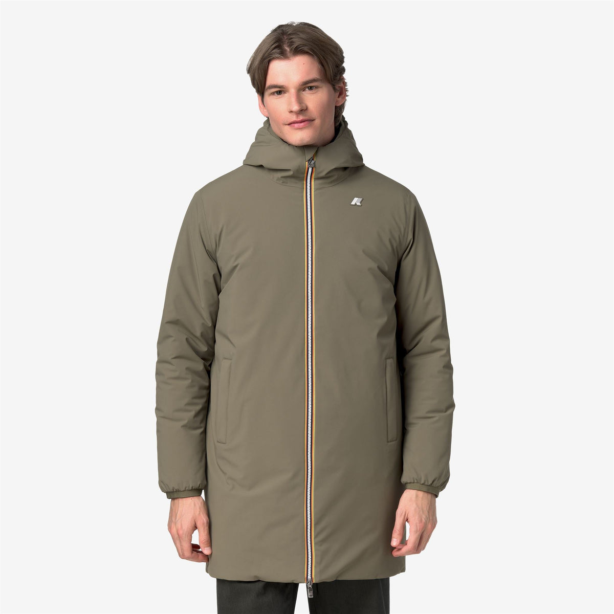 K-Way Jacob ST Warm Double – Veste 3/4 homme – Green Army - Blue Depth