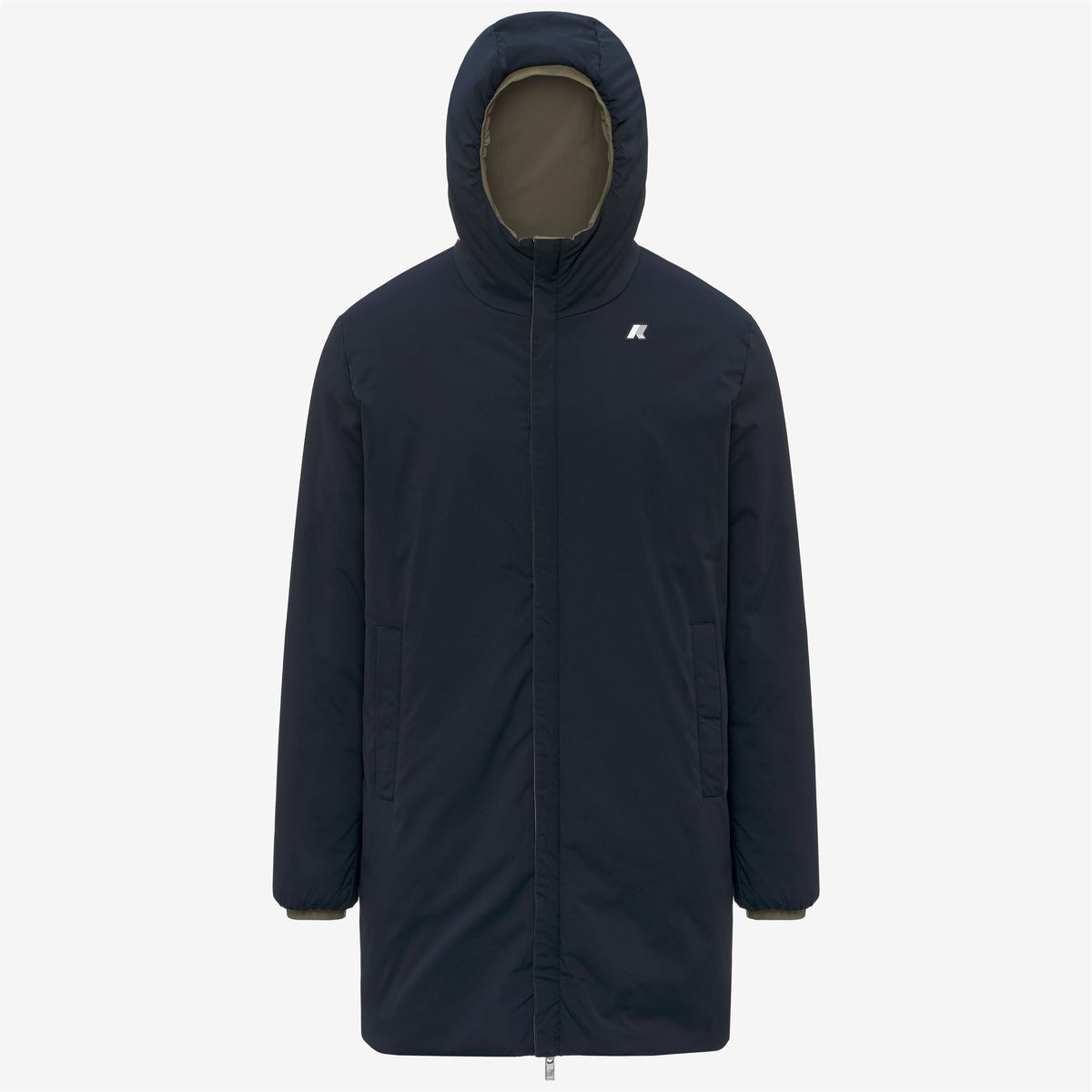 K-Way Jacob ST Warm Double – Veste 3/4 homme – Green Army - Blue Depth