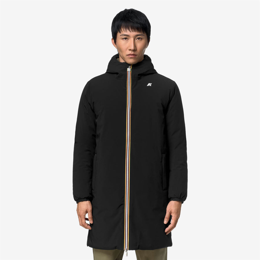 K-Way Jacob ST Warm Double – Chaqueta 3/4 de hombre – Black Pure - Green Army