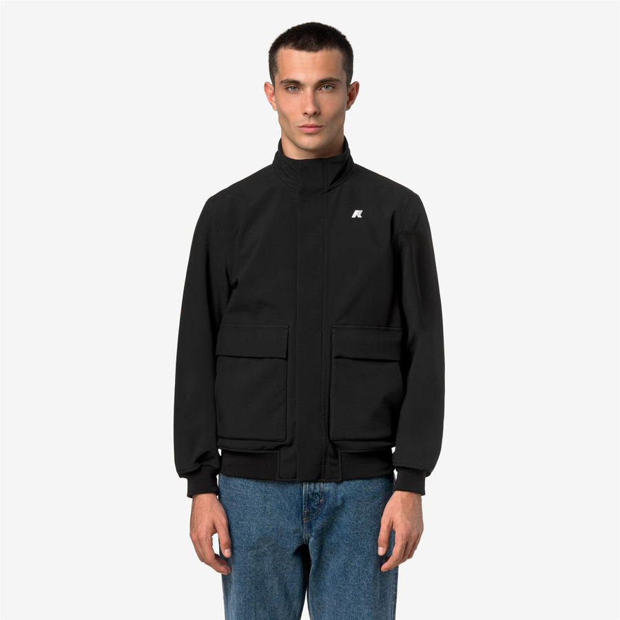 K-Way Herve Bonded – Chaqueta corta de hombre – Black P-Blue D