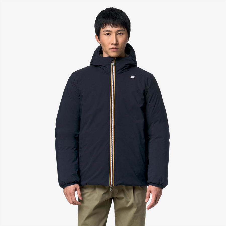 K-Way Jack ST Thermo Double – Chaqueta corta hombre – Blue Depth - Green Army
