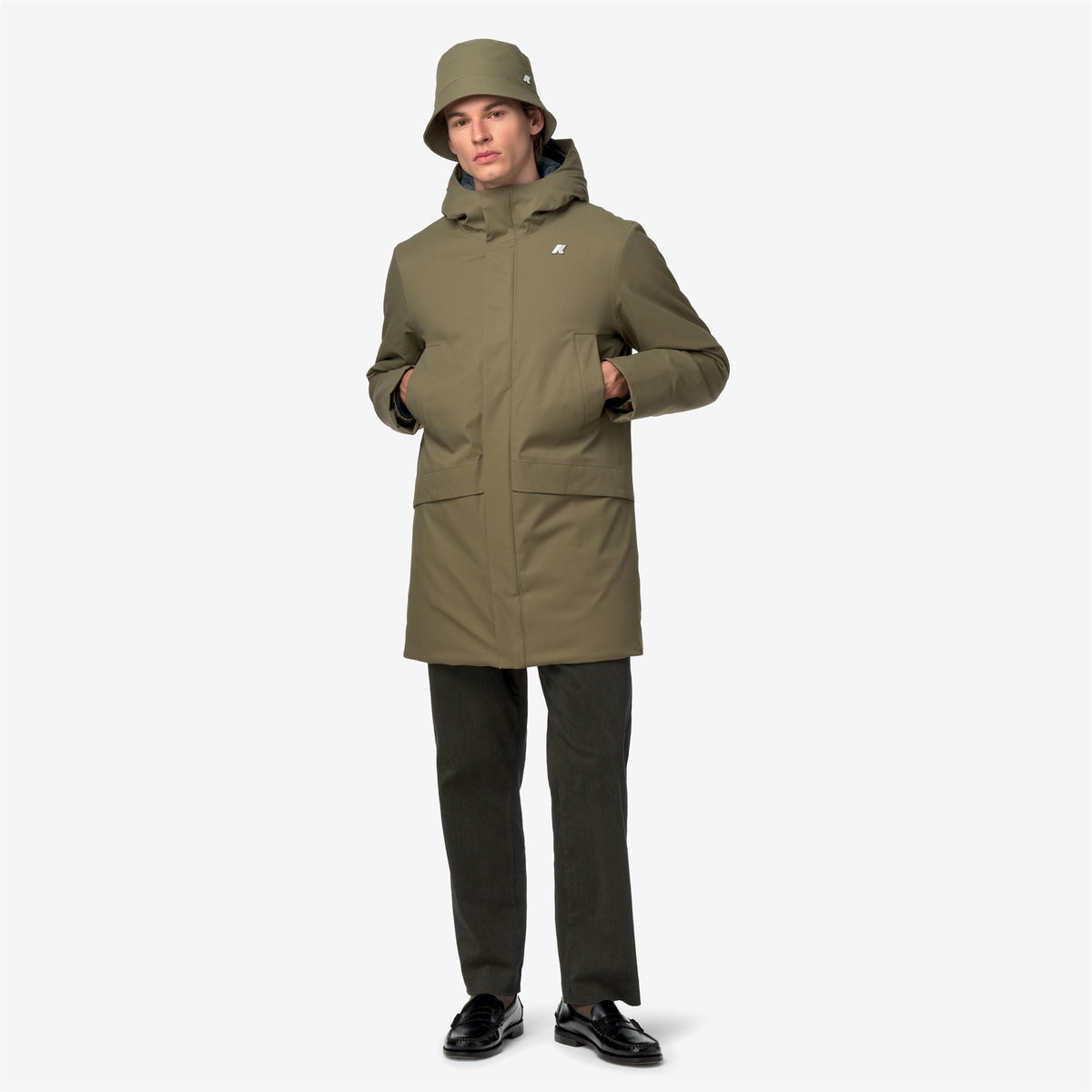 K-Way Jarno Twill Marmotta – Veste courte homme – Green Army - Blue Airforce