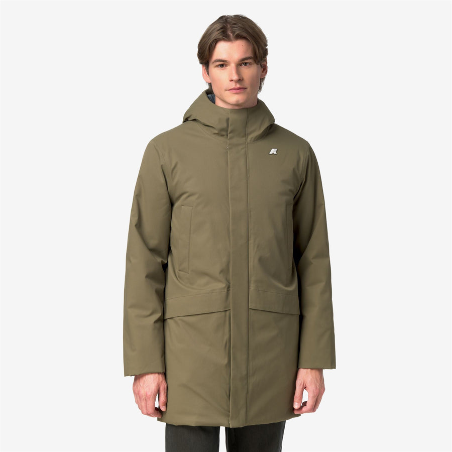 K-Way Jarno Twill Marmotta – Chaqueta corta de hombre – Green Army - Blue Airforce