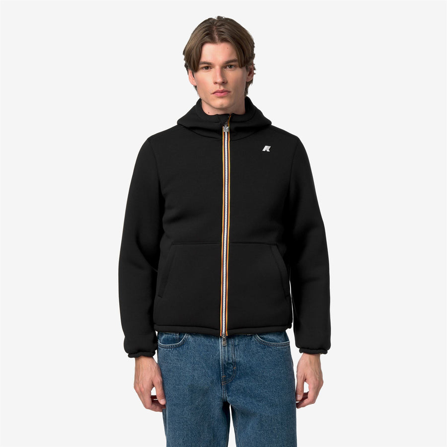 K-Way Jack Spacer Nylon Double – Chaqueta corta de hombre – Black Pure - Green Army