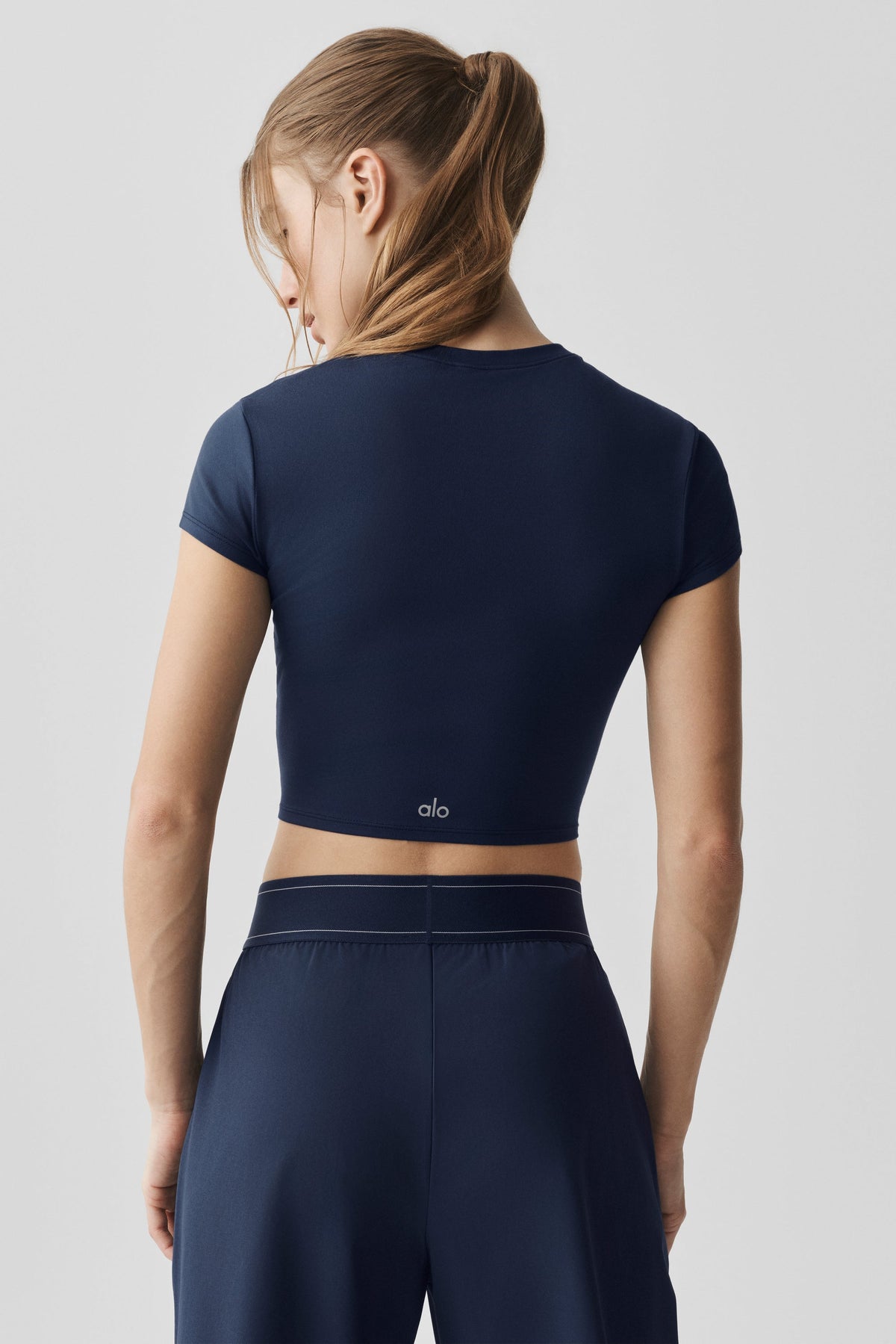 Top corto de manga corta Alosoft Finesse - Navy